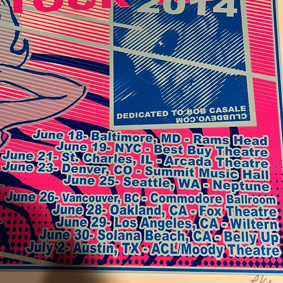 DEVO - Hardcore Devo 2014 Tour Poster - Signed and Numbered - 20" x 26" - Picture 4 of 12